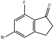 5-溴-7-氟-1-茚酮 结构式