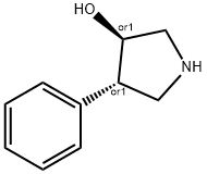 反式-4-苯基吡咯烷-3-醇 结构式