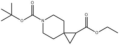 6-(叔丁氧基羰基)-6-氮杂螺[2.5]辛烷-1-羧酸乙酯 结构式