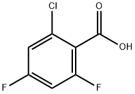 2-CHLORO-4,6-DIFLUOROBENZOIC ACID 结构式