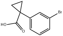 1-(3-溴苯基)环丙烷甲酸 结构式