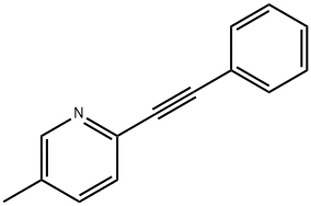 2-(苯乙炔基)-5-甲基吡啶 结构式
