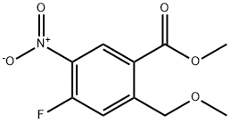 4-氟-2-(甲氧基甲基)-5-硝基苯甲酸甲酯 结构式