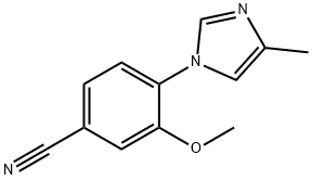 3-METHOXY-4-(4-METHYL-1H-IMIDAZOL-1-YL)BENZONITRILE 结构式