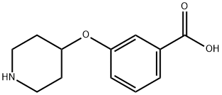 3-(哌啶-4-氧基)苯甲酸盐酸盐 结构式