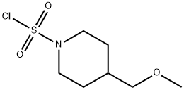 4-(甲氧基甲基)哌啶-1-磺酰氯 结构式