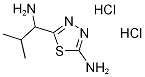 5-(1-氨基-2-甲基丙基)-1,3,4-噻二唑-2-胺二盐酸盐 结构式
