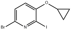 Pyridine, 6-bromo-3-(cyclopropyloxy)-2-iodo- 结构式