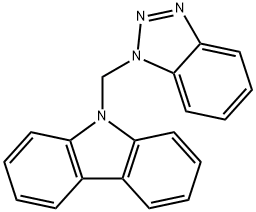 9-(1H-苯并三唑-1-基甲基)-9H-咔唑 结构式