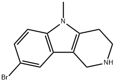 8-溴-5-甲基-2,3,4,5-四氢-1H-吡啶并[4,3-b]吲哚 结构式