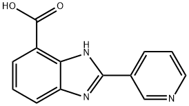2-(3-吡啶基)-1H-苯并咪唑-7-羧酸 结构式