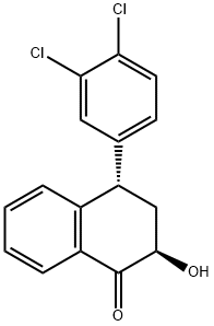 4-(3,4-二氯苯基)-2-羟基-3,4-二氢-2H-萘-1-酮 结构式