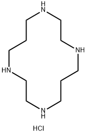 1,4,8,11-Tetraazacyclotetradecane, tetrahydrochloride 结构式