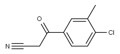 3-(4-氯-3-甲基苯基)-3-氧代丙腈 结构式