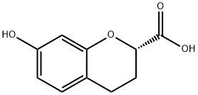 2H-1-BENZOPYRAN-2-CARBOXYLIC ACID, 3,4-DIHYDRO-7-HYDROXY-, (S)- 结构式