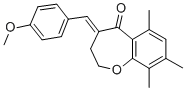 1-Benzoxepin-5(2H)-one, 3,4-dihydro-4-((4-methoxyphenyl)methylene)-6,8 ,9-trimethyl- 结构式