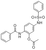 BENZAMIDE, N-[2-(ACETYLOXY)-4-[(PHENYLSULFONYL)AMINO]PHENYL]- 结构式