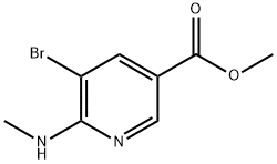 5-溴-6-(甲氨基)烟酸甲酯 结构式
