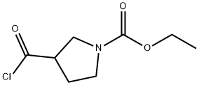 1-Pyrrolidinecarboxylic acid, 3-(chlorocarbonyl)-, ethyl ester (9CI) 结构式