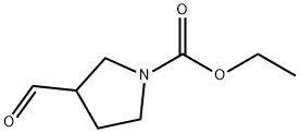 1-Pyrrolidinecarboxylic  acid,  3-formyl-,  ethyl  ester 结构式