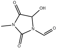 1-Imidazolidinecarboxaldehyde, 5-hydroxy-3-methyl-2,4-dioxo- (9CI) 结构式