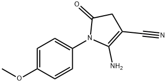 2-氨基-1-(4-甲氧基苯基)-5-氧代-4,5-二氢-1H-吡咯-3-甲腈 结构式