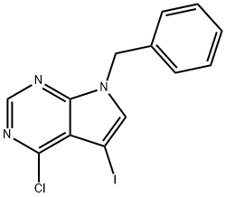 4-氯-5-碘-7-苄基-7H-吡咯并[2,3-D]嘧啶 结构式