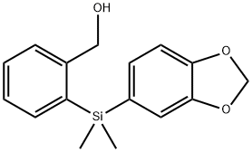 [2-(2H-1,3-Benzodioxol-5-yldimethylsilyl)-phenyl]methanol 结构式