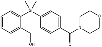 2-([4-(4-吗啉基酰基)苯基]二甲基硅烷基)苯甲醇 结构式