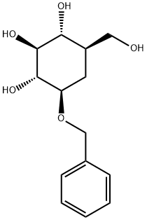 1,2-二脱氧-1-(羟基甲基)-3-O-(苯基甲基)-DL-MYO-肌醇 结构式