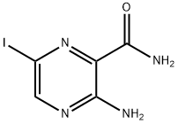 3-氨基-6-碘吡嗪-2-羧酰胺 结构式