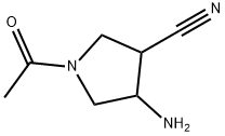 1-乙酰基-4-氨基吡咯烷-3-甲腈 结构式
