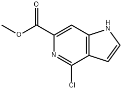 4-氯-1H-吡咯并[3,2-C]吡啶-6-羧酸甲酯 结构式
