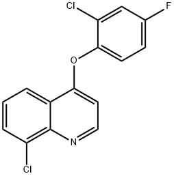 8-Chloro-4-(2-chloro-4-fluorophenoxy)quinoline 结构式