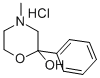 4-METHYL-2-PHENYL-2-MORPHOLINOL HYDROCHLORIDE 结构式