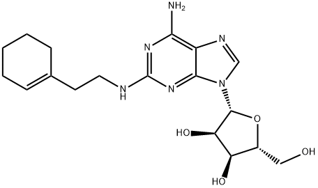 2-((2-(1-cyclohexen-1-yl)ethyl)amino)adenosine 结构式