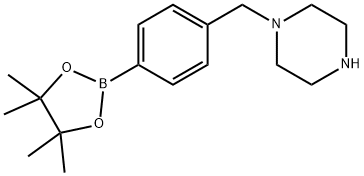 1-(4-(4,4,5,5-Tetramethyl-1,3,2-dioxaborolan-2-yl)benzyl)piperazine 结构式