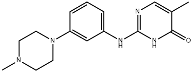 4(3H)-PyriMidinone, 5-Methyl-2-[[3-(4-Methyl-1-piperazinyl)phenyl]aMino]- 结构式