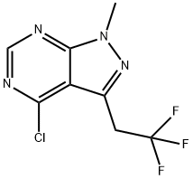 4-氯-1-甲基-3-(2,2,2-三氟乙基)-1H-吡唑并[3,4-D]嘧啶 结构式