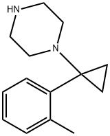 1-(1-邻甲苯基环丙基)哌嗪 结构式