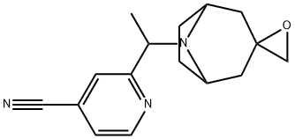 2-(1-(8-氮杂螺[双环[3.2.1]辛烷-3,2'-环氧乙烷]-8-基)乙基)异烟腈 结构式