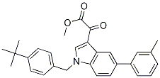 2-[1-(4-叔丁基苄基)-5-(3-甲基苯基)-1H-吲哚-3-基]-2-氧代乙酸甲酯 结构式