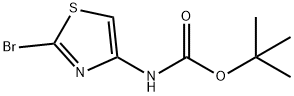(2-溴噻唑-4-基)氨基甲酸叔丁酯 结构式
