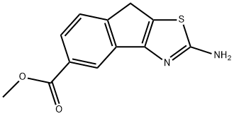 2-氨基-8H-茚并[1,2-D]噻唑-5-羧酸甲酯 结构式