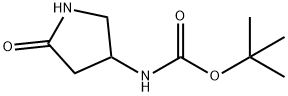 tert-butyl 5-oxopyrrolidin-3-ylcarbamate 结构式