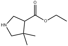 4,4-二甲基-3-吡咯烷羧酸乙酯 结构式