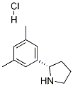 (S)-2-(3,5-二甲基苯基)吡咯烷盐酸盐 结构式