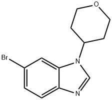 6-溴-1-(四氢吡喃-4-基)-1H-苯并咪唑 结构式