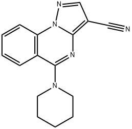 5-piperidinopyrazolo[1,5-a]quinazoline-3-carbonitrile 结构式