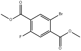 2-溴-5-氟对二苯甲酸二甲酯 结构式